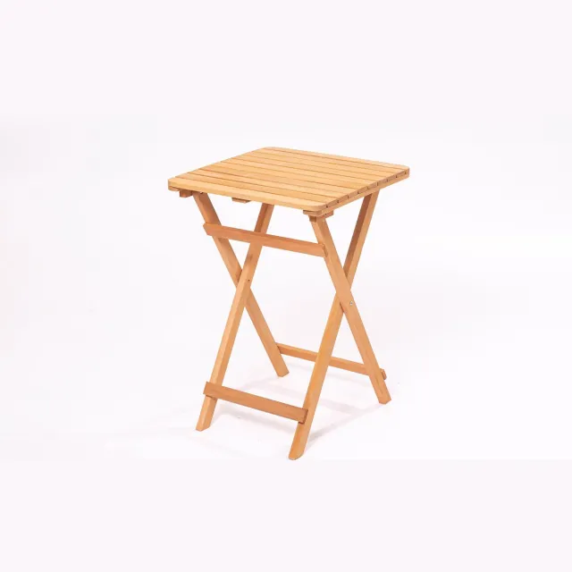 Asir Group Houten Tuintafel - 50 x 72 x 50 cm - Stijlvol Bistrotafeltje - Perfect voor Buitenplezier Bruin