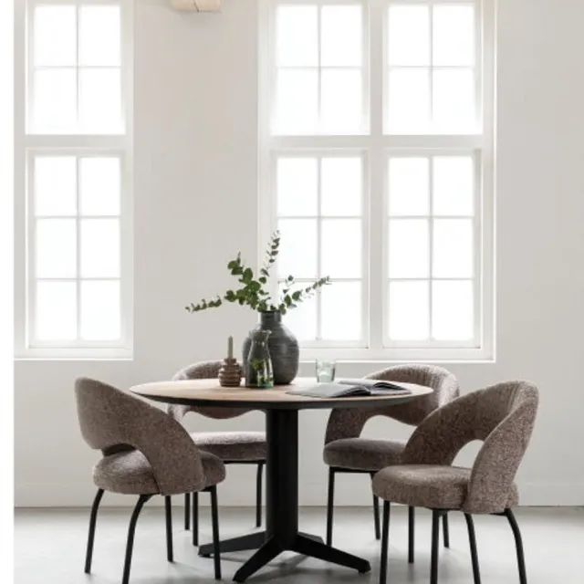 Must Living Arca eetkamerstoel polyester bruin - 86 × 61 × 61 cm