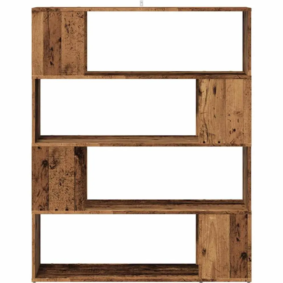vidaXL Boekenkast / kamerscherm 100x24x124,5 cm oud houtkleurig bruin, foto 4