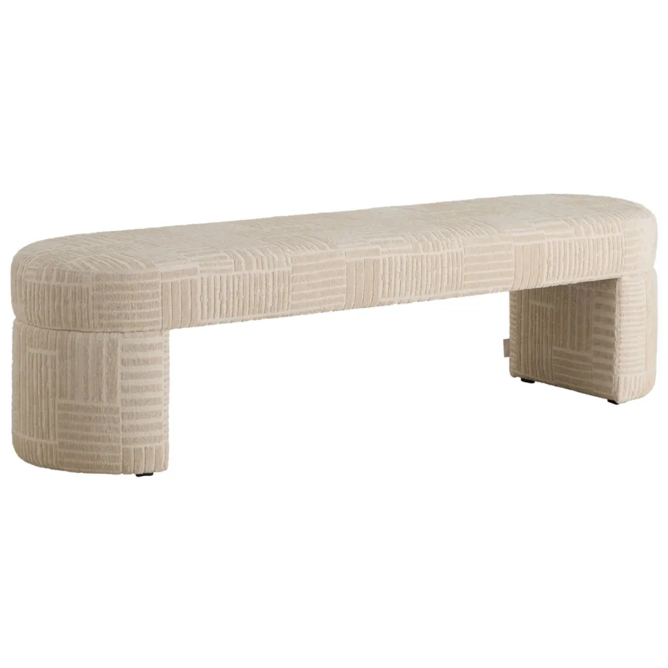 NOUS Living Nice eetkamerbank Labyrinth beige, foto 3