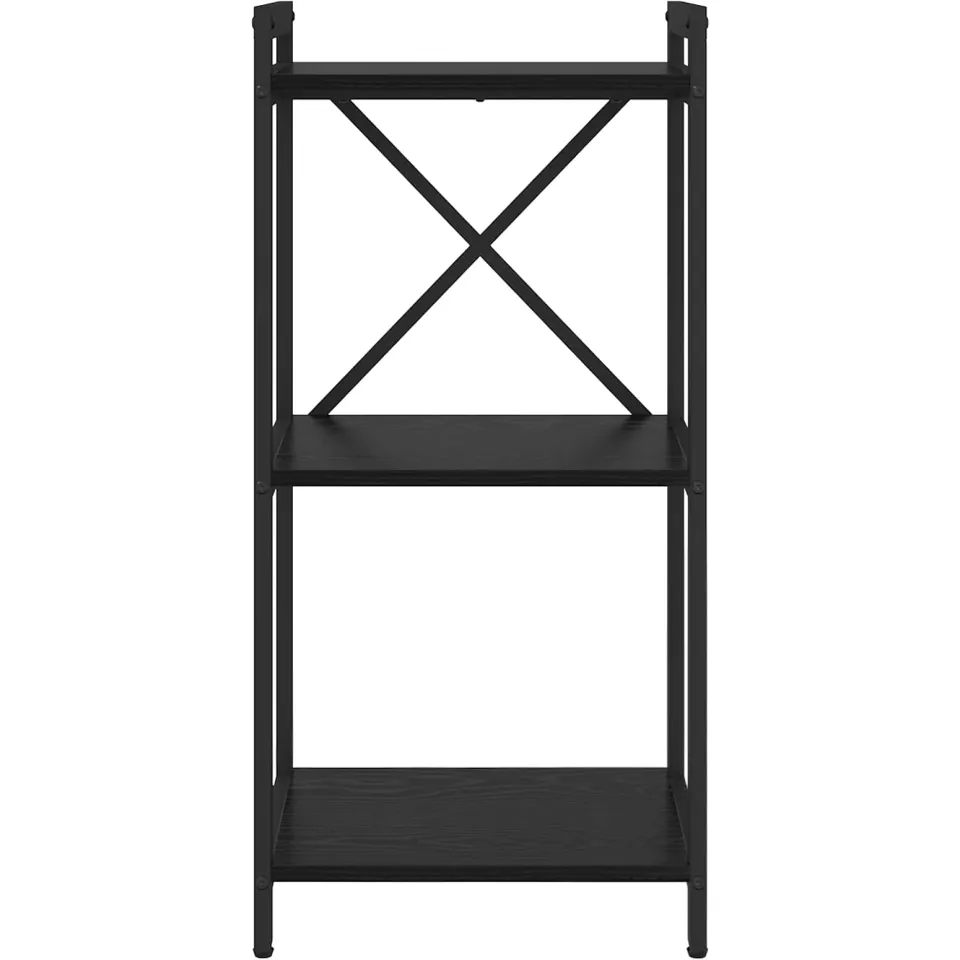 vidaXL Boekenkast 40 x 30 x 85 cm Bewerkt hout Zwart Eiken, foto 3