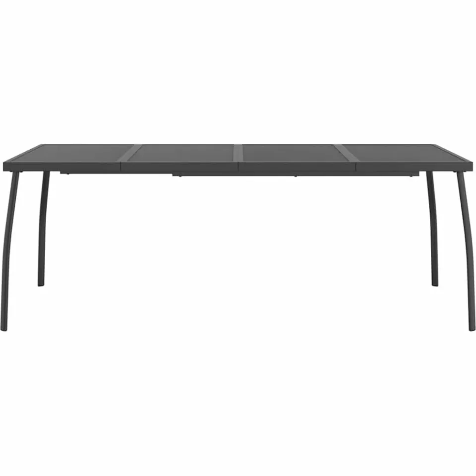 vidaXL Tuintafel 200x100x72 cm staalgaas antracietkleurig Anthraciet