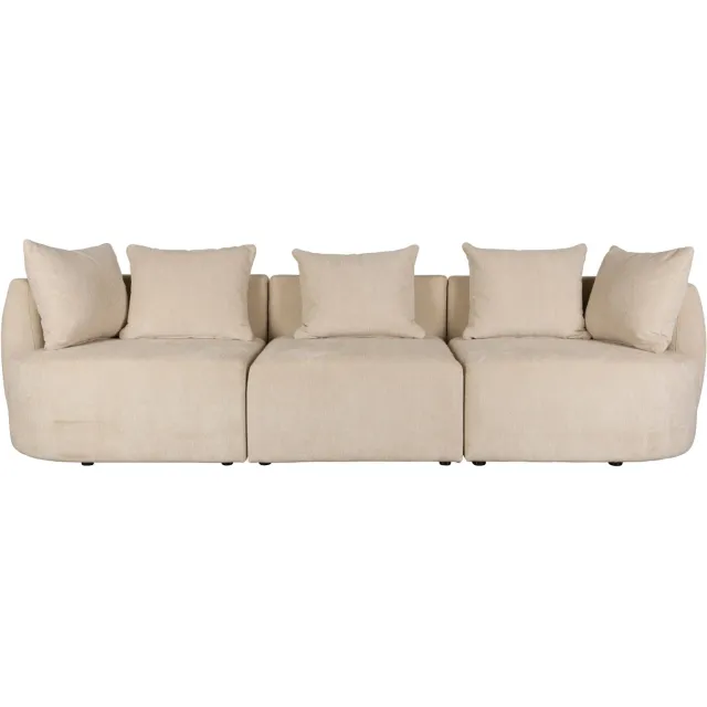 Dutchbone Rocca 4-zitsbank beige