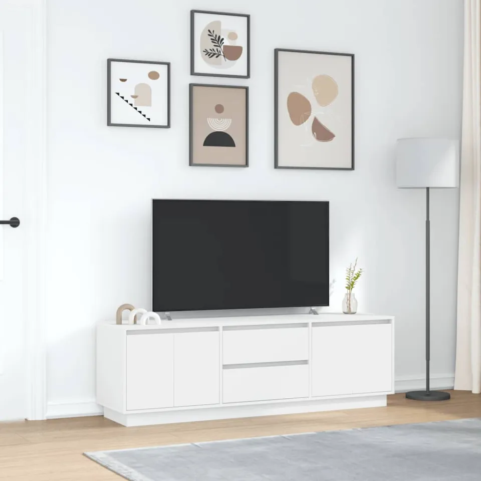 vidaXL Tv-meubel met LED-verlichting 160,5x41x50 cm wit, foto 3