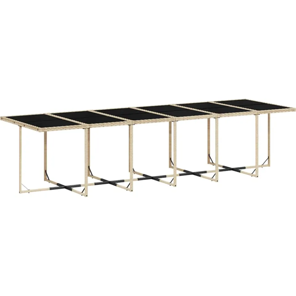 vidaXL 17-delige Tuinset met kussens poly rattan beige, foto 3