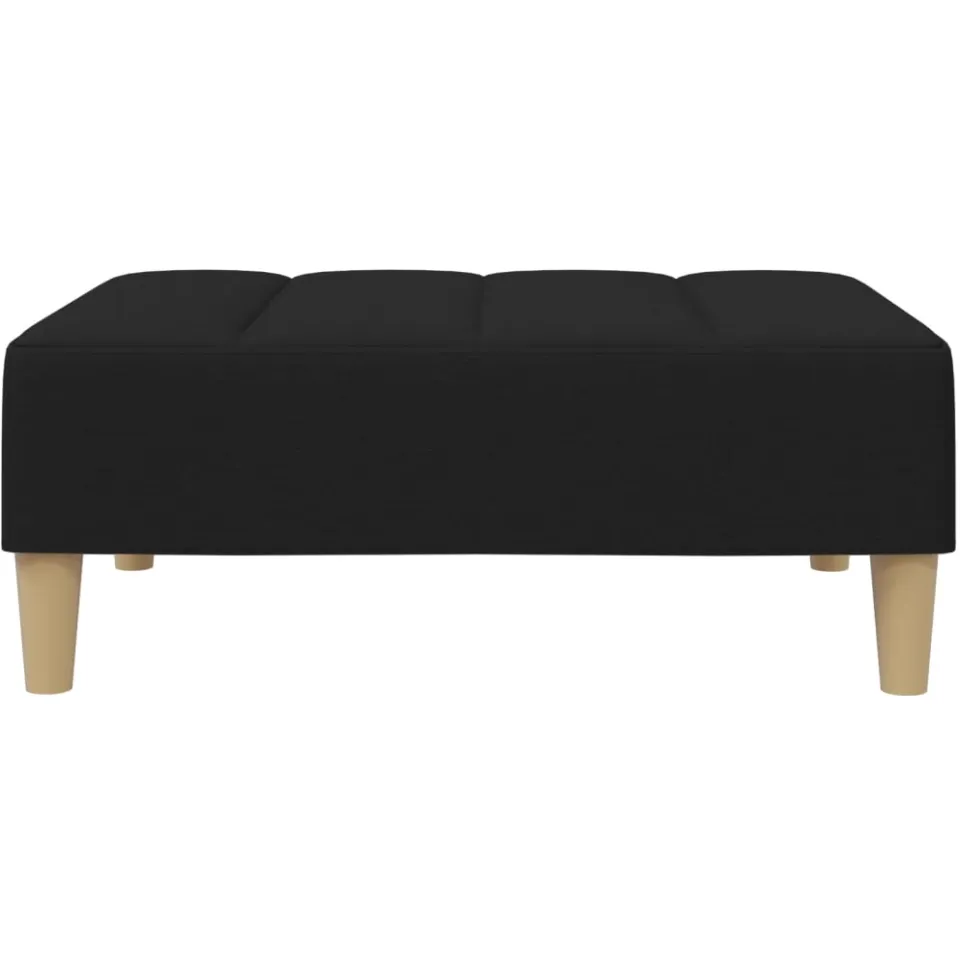 vidaXL Voetenbank 77x55x31 cm stof zwart, foto 4