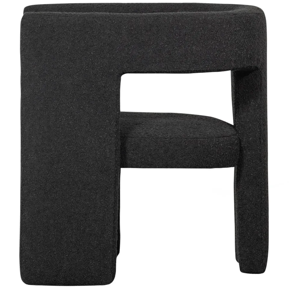 WOOOD Tiwa Fauteuil - Bouclé - Beige - 70x64x64, foto 4
