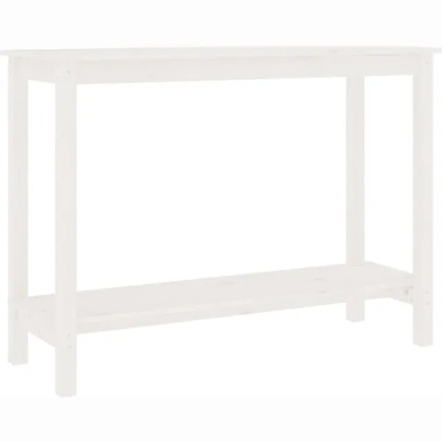 vidaXL Wandtafel - 110x40x80 - cm - massief - grenenhout - wit