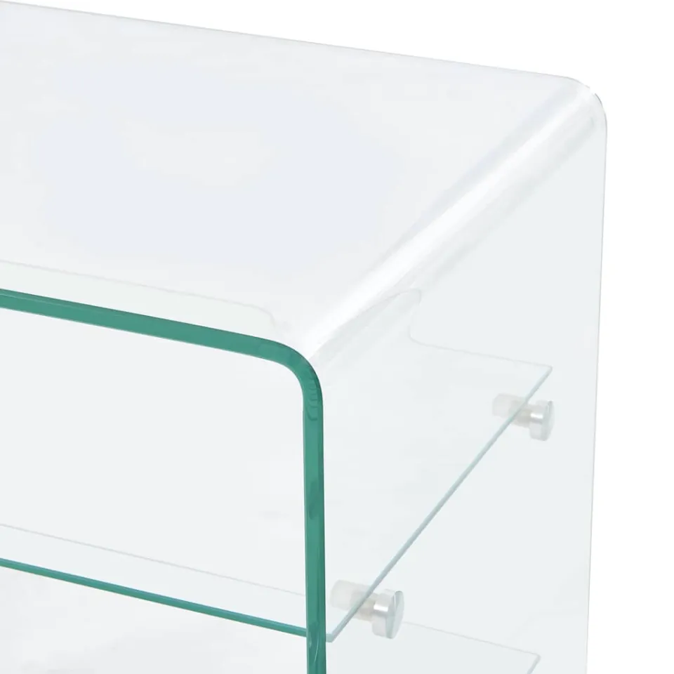 vidaXL Salontafel 50x40x56 cm gehard glas transparent, foto 4