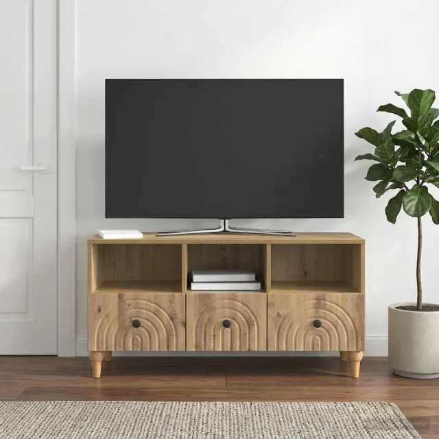 vidaXL TV-kast 102 x 34,5 x 50 cm Artisan Eik Geconstrueerd hout bruin, foto 2