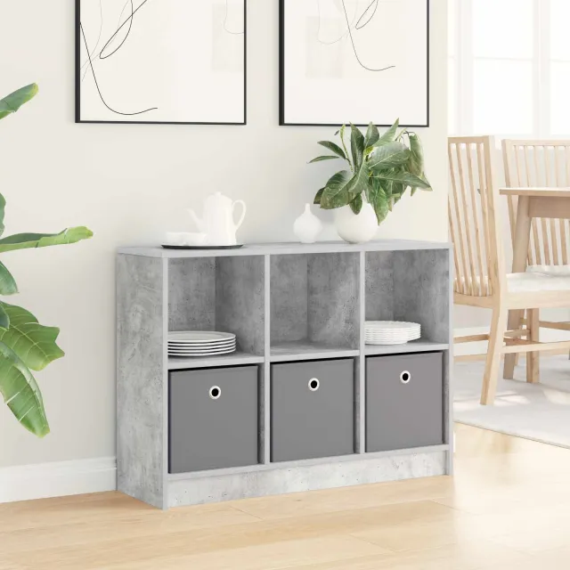 vidaXL Dressoir Beton Grijs 88,5 x 27,5 x 63,5 cm