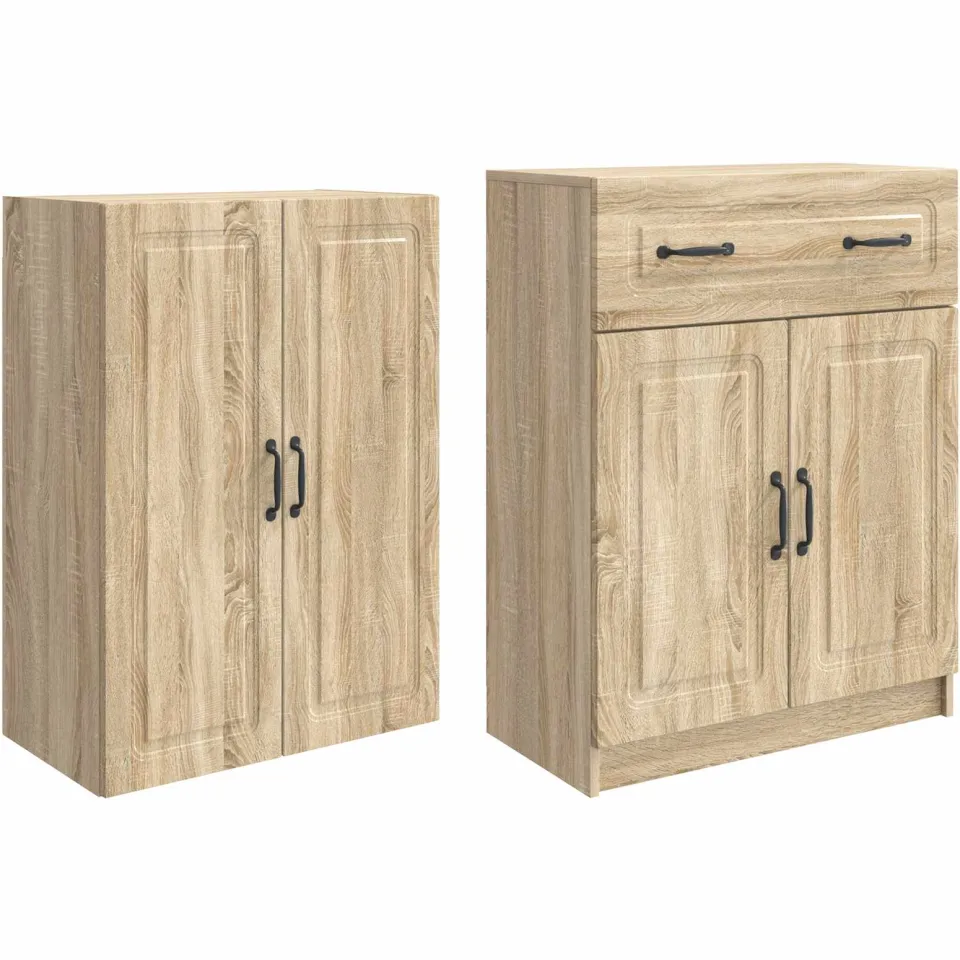 vidaXL Kastenset 2 st Sonoma Eiken Bewerkt hout, foto 4