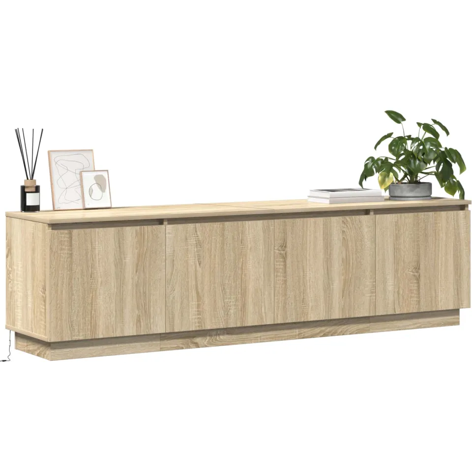 vidaXL TV-kast 180 x 38 x 49 cm Sonoma Eiken Bewerkt hout Bruin