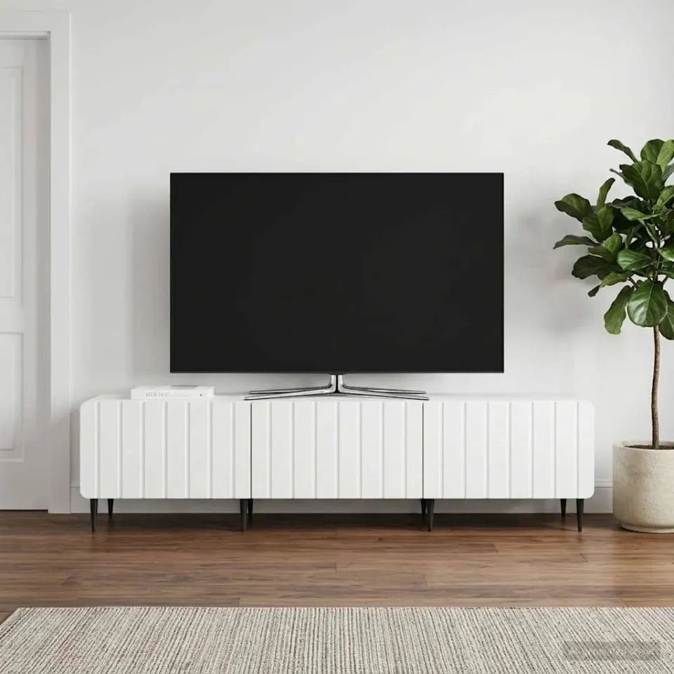 vidaXL TV-kast met lade Wit 147 x 34,5 x 32 cm Bewerkt hout, foto 4