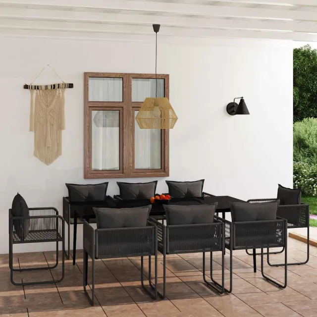 vidaXL 9-delige Tuinset zwart, foto 2