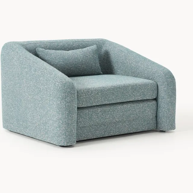Westwing Collection Bouclé slaapbank Eliot Blauw