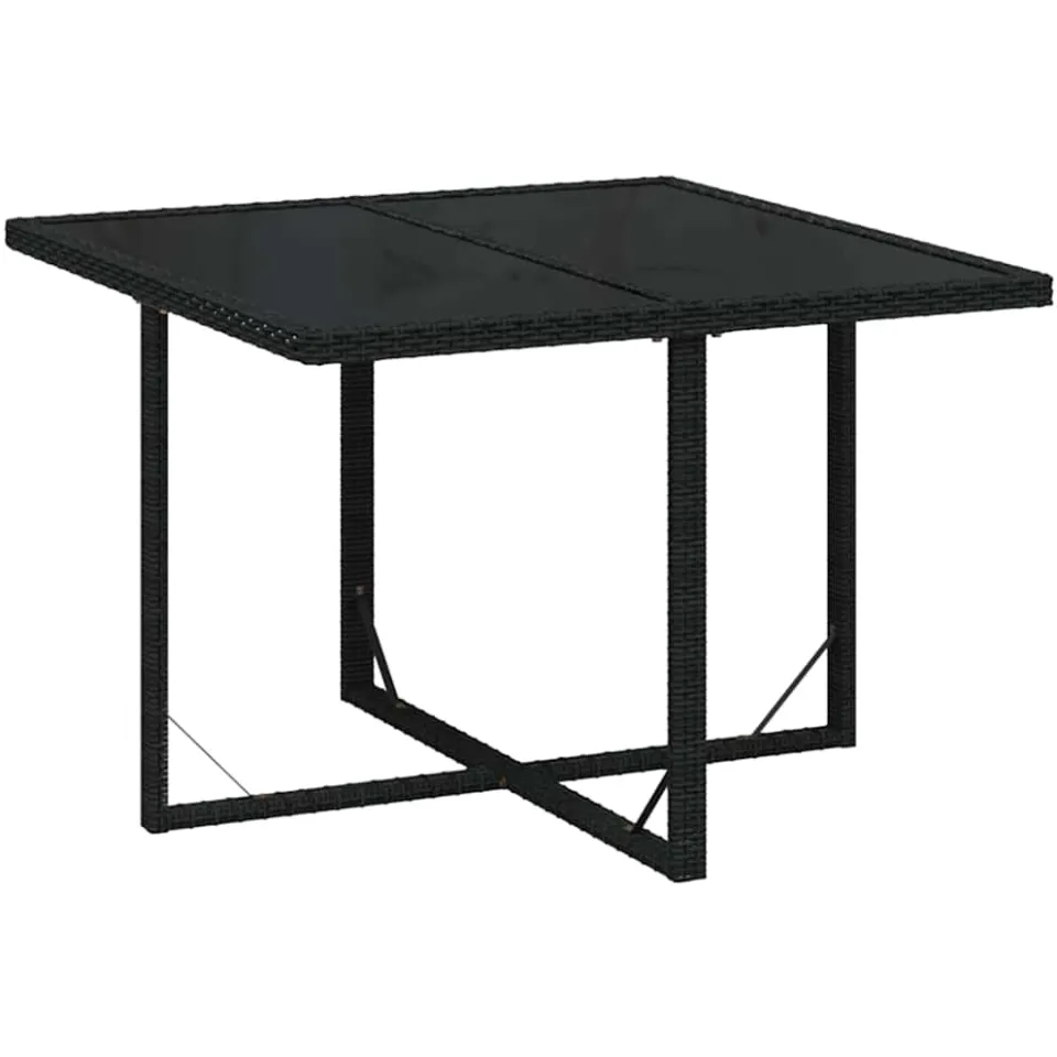 vidaXL 9-delige Tuinset met kussens poly rattan zwart, foto 4