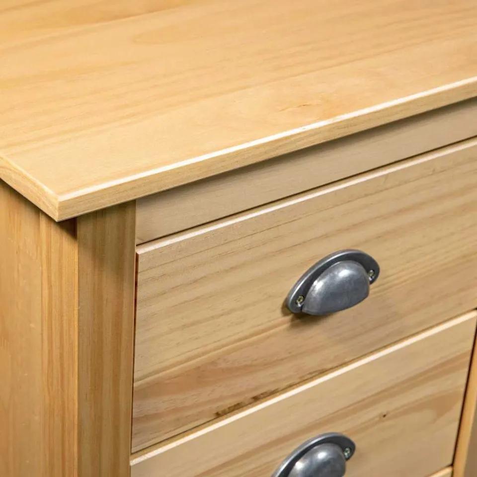 vidaXL Dressoir Hill 46x35x80 cm massief grenenhout bruin, foto 4