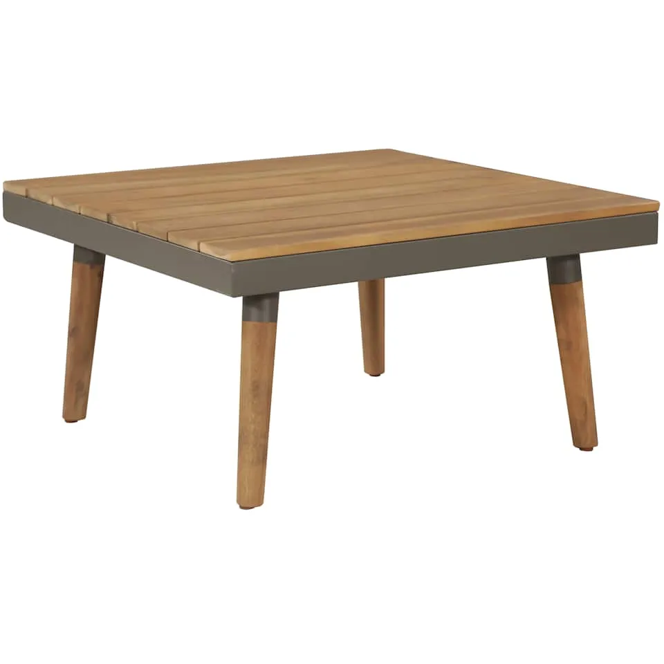 vidaXL 4-delige Loungeset met kussens massief acaciahout bruin, foto 2