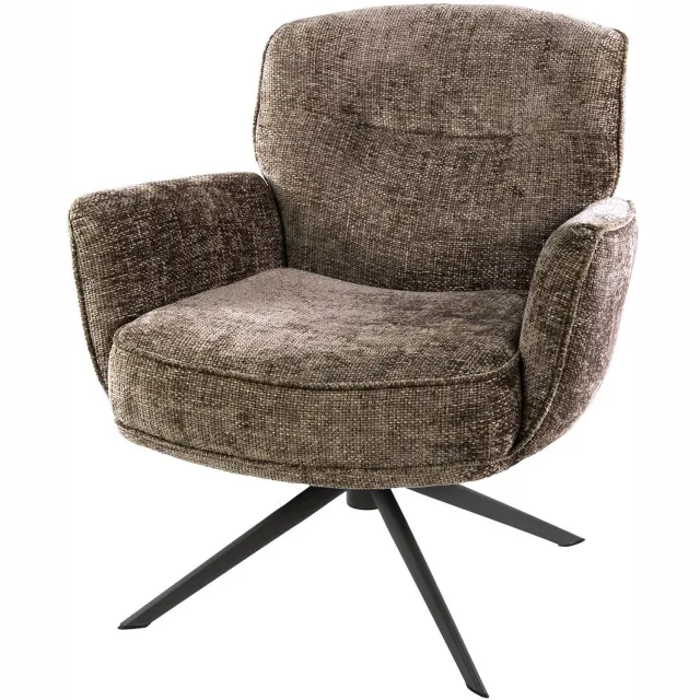 Nest of Nora Fauteuil Vinja - 360° draaibaar met pocketvering - Chenille - Hoven champagne