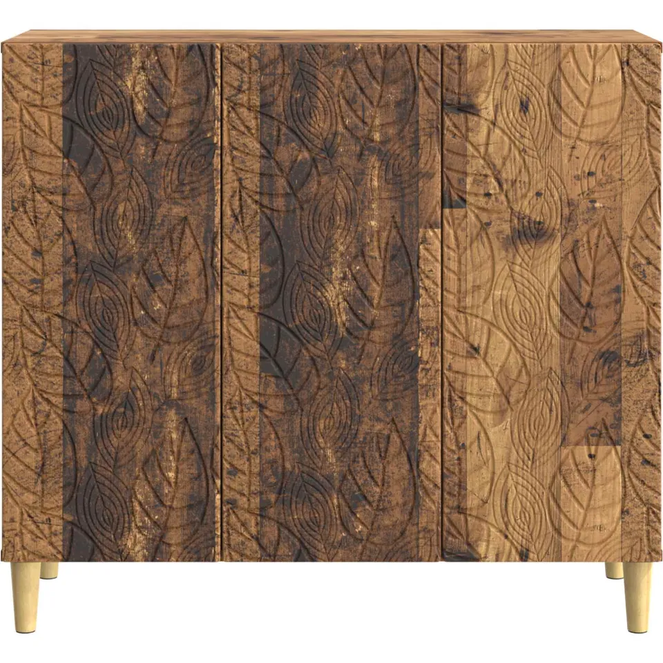 vidaXL Dressoir Oud hout 89 x 34,5 x 80 cm Bewerkt hout bruin, foto 4