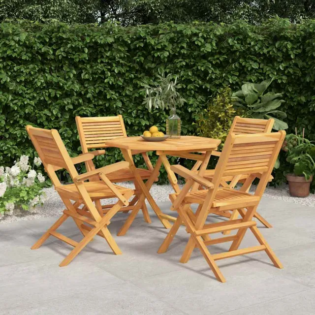 vidaXL 5-delige Tuinset massief teakhout bruin, foto 2