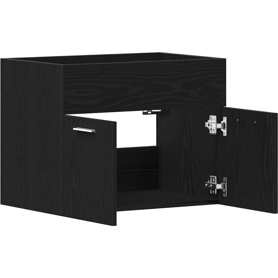 vidaXL Wastafelkast 60x38,5x46 cm bewerkt hout zwart eikenkleurig, foto 4