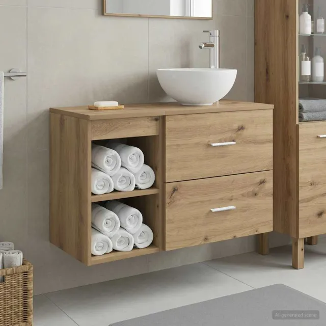 vidaXL Badkamerkastenset 2 st Artisanaal eiken 79,5 x 41 x 80 cm, foto 2