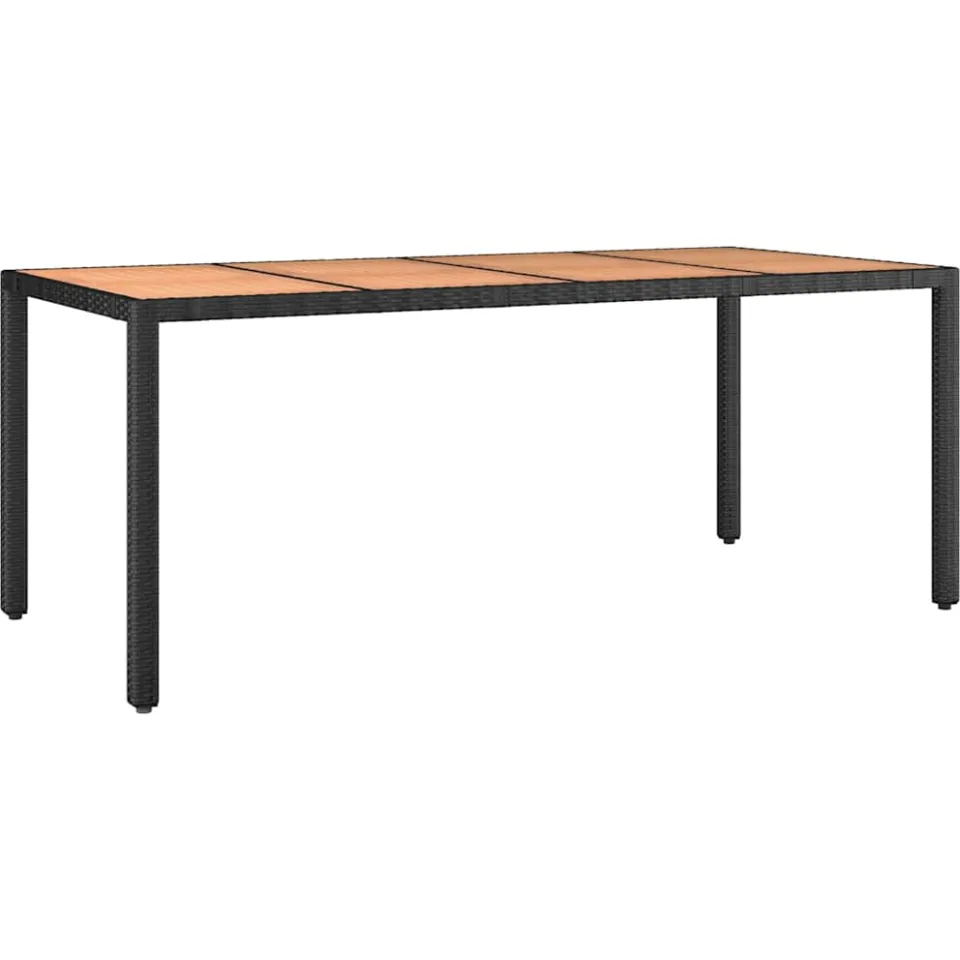 vidaXL 9-delige Bistroset met kussens poly rattan zwart, foto 3