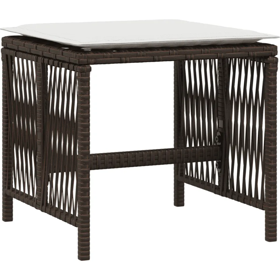 vidaXL 15-delige Tuinset met kussens poly rattan bruin, foto 4