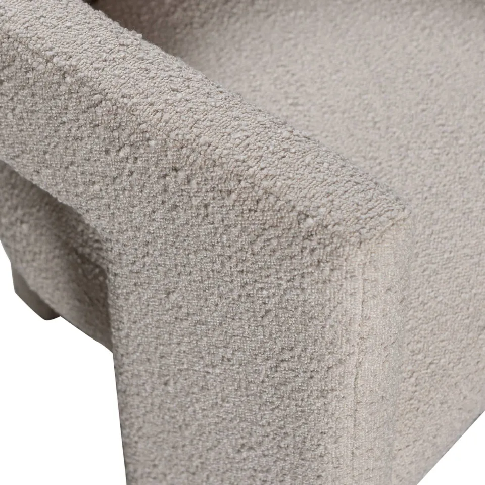 WOOOD Tiwa Fauteuil - Bouclé - Beige - 70x64x64, foto 6
