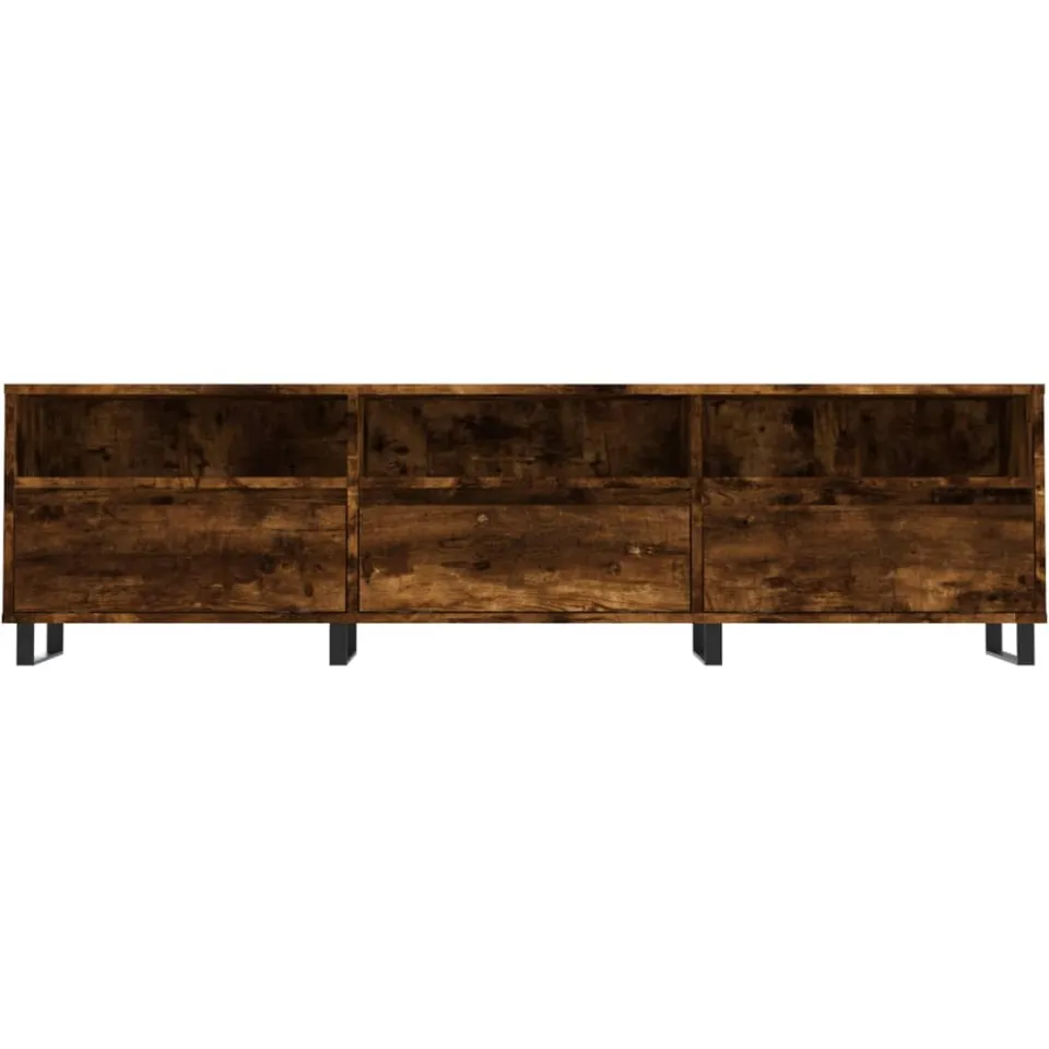 vidaXL Tv-meubel 150x30x44,5 cm bewerkt hout gerookt eikenkleurig