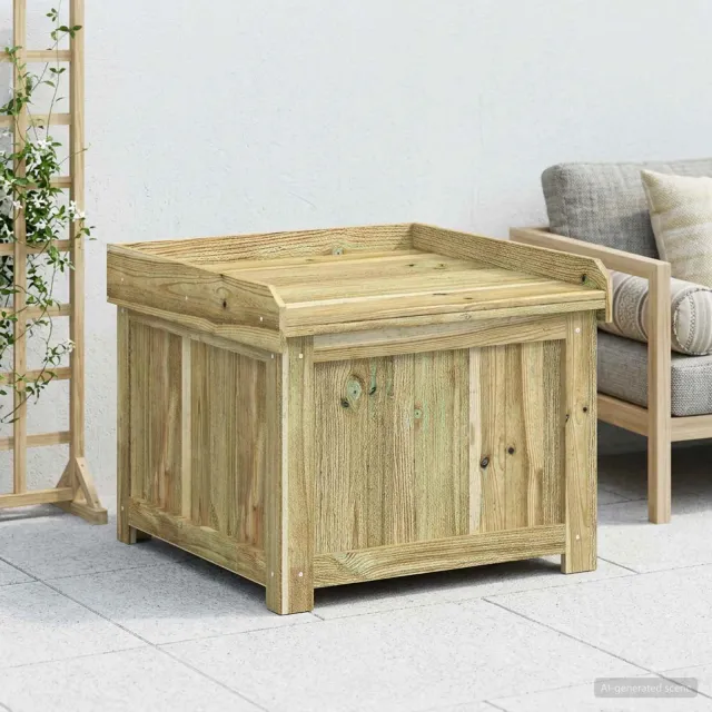 vidaXL Kussenbox voor buiten Geïmpregneerd grenenhout 58,5 x 60 x 47 cm bruin, foto 2