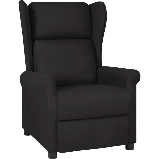 vidaXL Fauteuil verstelbaar stof zwart