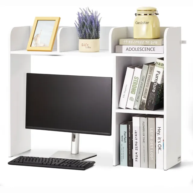 Vevor Bureau Plank Tafel Organizer Tafel Plank 2-Tier Spaanplaat Wit