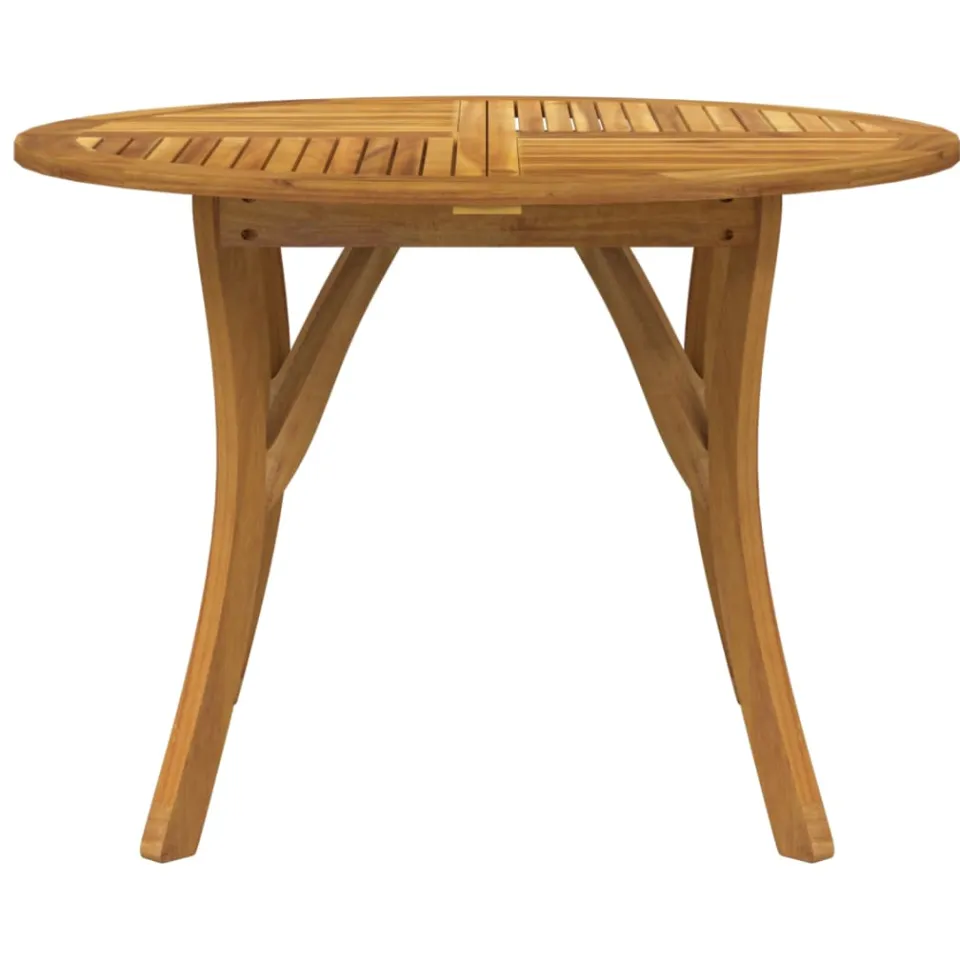 vidaXL Tuintafel Ø 110 cm massief acaciahout Bruin