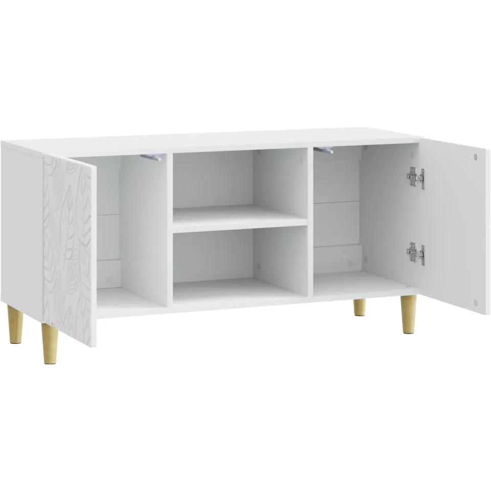 vidaXL TV-kast 102 x 34,5 x 50 cm Wit Bewerkt hout, foto 4