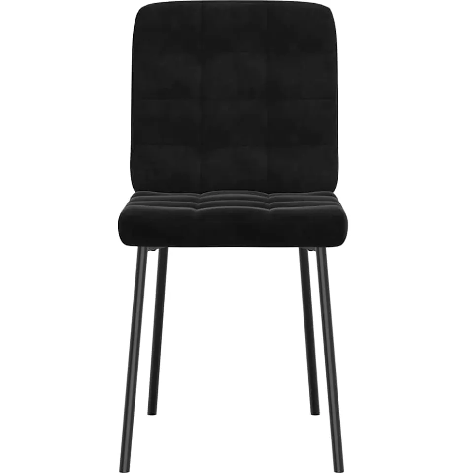 vidaXL Eetkamerstoelen 6 st fluweel zwart