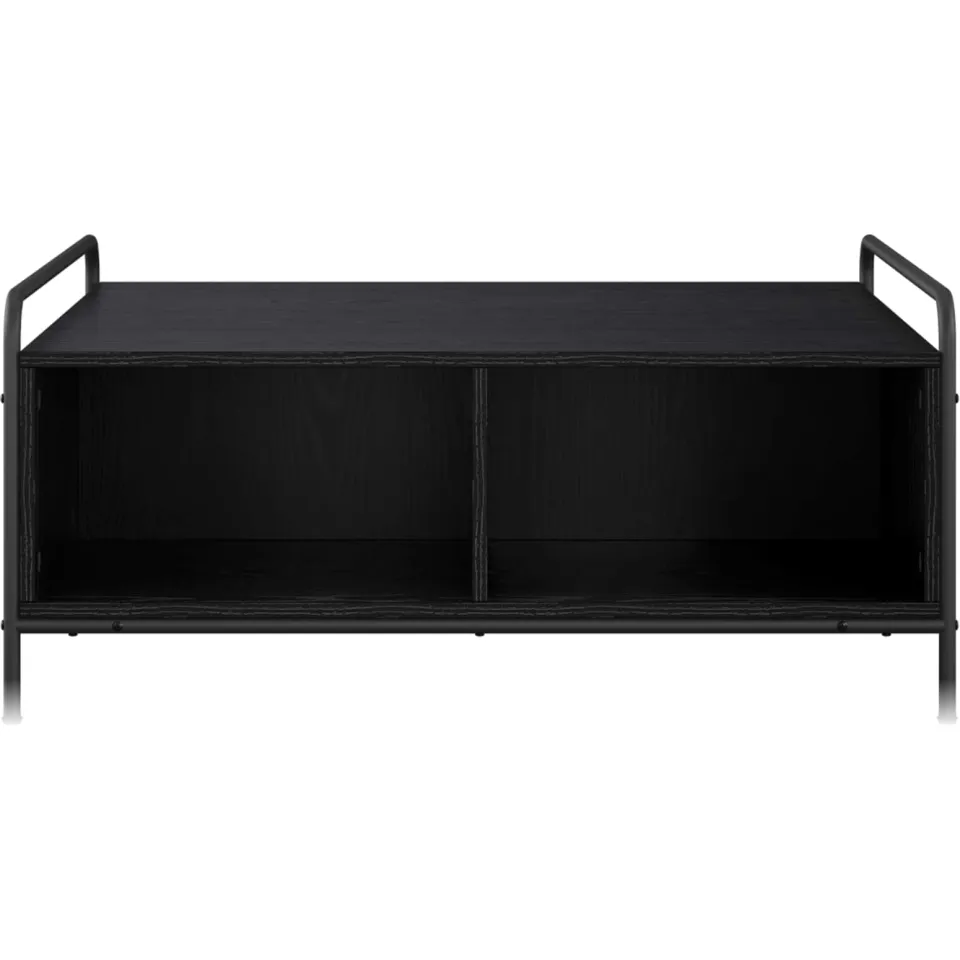 vidaXL Salontafel Zwart eiken 90 x 90 x 41 cm Bewerkt hout, foto 2