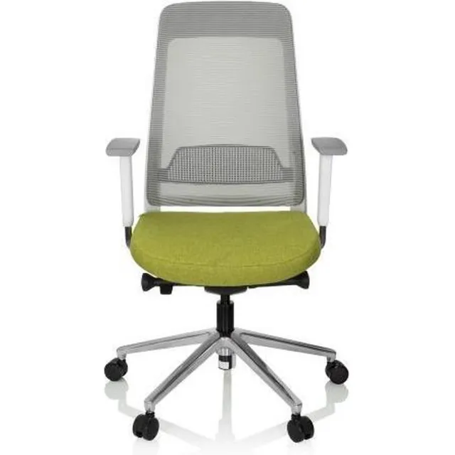 hjh office Bureaustoel - Met Armleuning - Stof/Netstof - Groen/Grijs - Ergonomisch