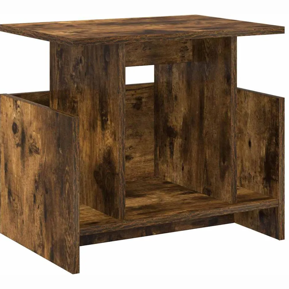 vidaXL TV-standaard 50 x 35 x 45 cm Gerookt eiken Bewerkt hout, foto 3