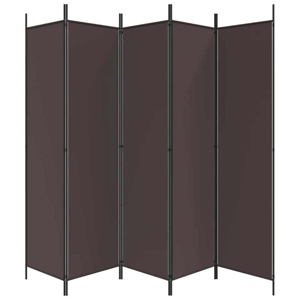 vidaXL Kamerscherm met 6 panelen 300x200 cm stof bruin, foto 4