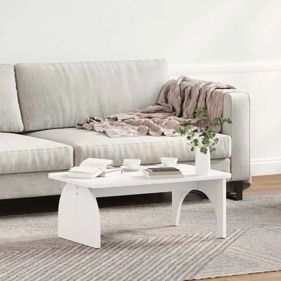 vidaXL Salontafel Wit 80 x 50 x 31 cm Massief grenenhout, foto 3