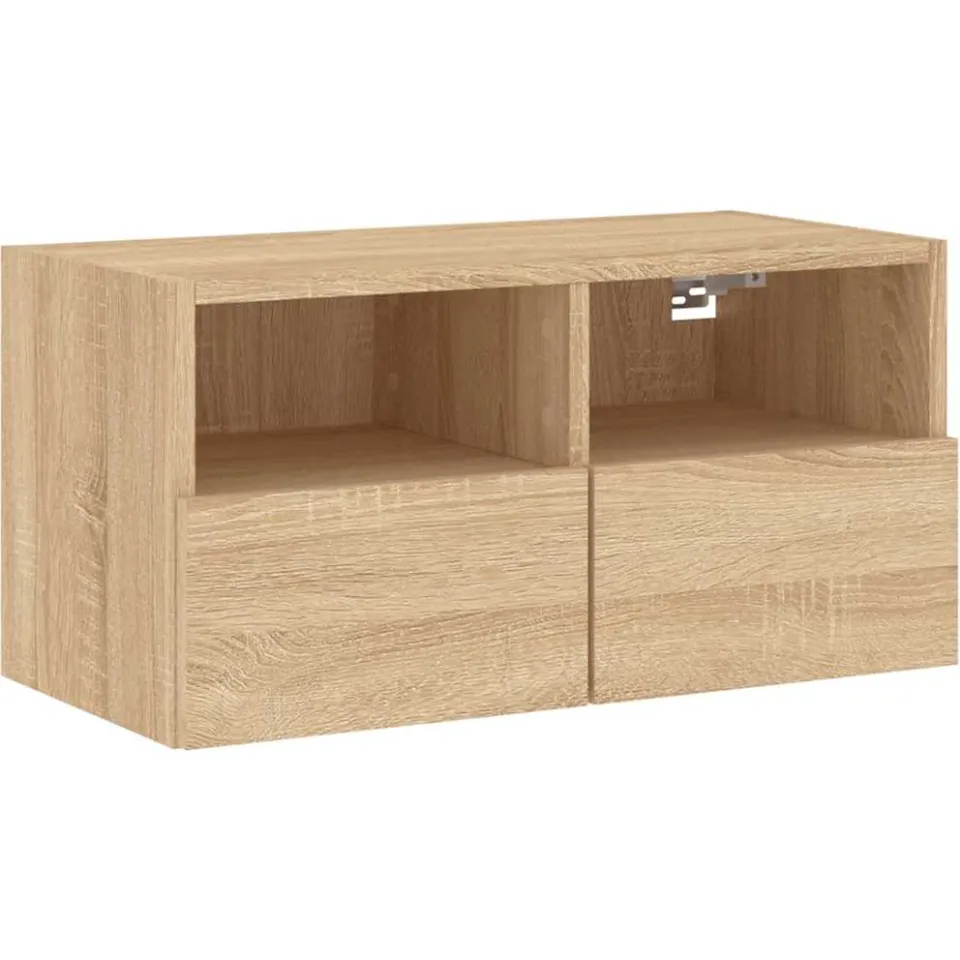vidaXL Tv-wandmeubel 60x30x30 cm bewerkt hout sonoma eikenkleurig Bruin