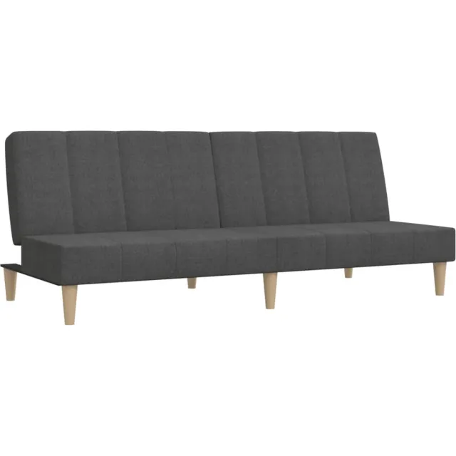 vidaXL Slaapbank - 2-zits - stof - donkergrijs