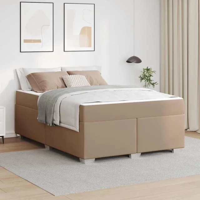 vidaXL Bedframe Cappuccino 160 x 200 cm PVC Bruin