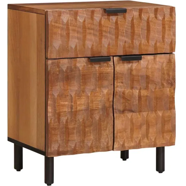 vidaXL Nachtkastje Bruin 50 x 33 x 60 cm Massief Mango Hout