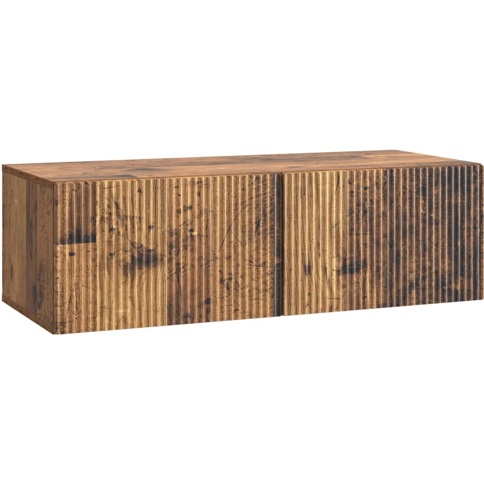 vidaXL Wandbeugel TV-kast 98 x 41 x 30 cm Oud hout Bewerkt hout Bruin