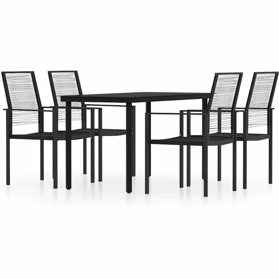 vidaXL 5-delige Tuinset zwart, foto 3