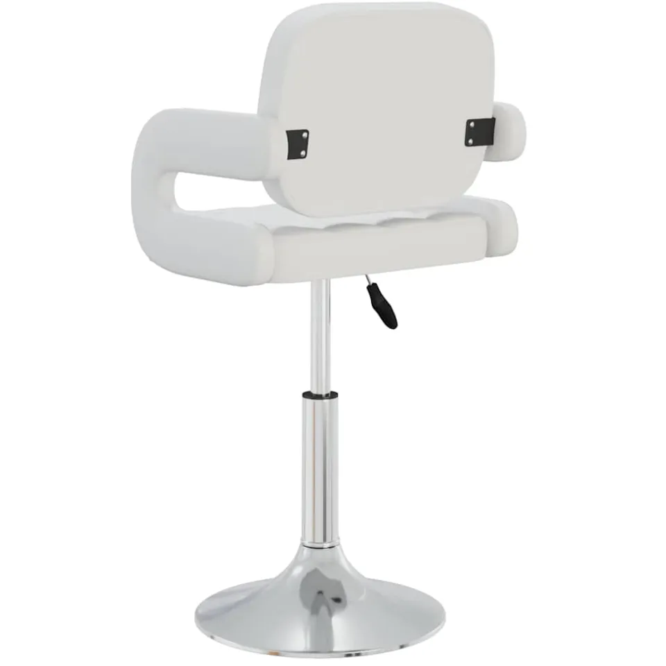 vidaXL Eetkamerstoelen draaibaar 4 st kunstleer wit, foto 3